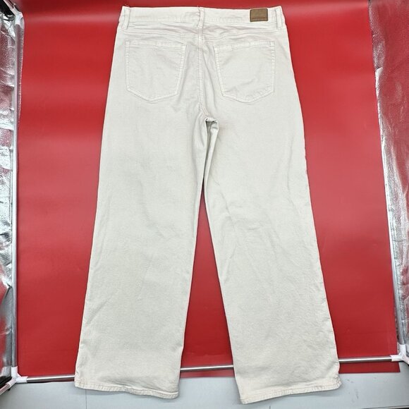 American Eagle Stovepipe Size 16 Ivory Ecru Denim Stretch High-Waisted Jeans - Picture 13 of 16